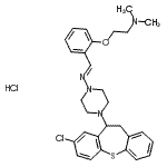 CAS#: 86759-06-0， 2-{2-[(E)-{[4-(8-Chloro-10,11-dihydrodibenzo[b,f]thiepin-10-yl)-1-piperazinyl]imino}methyl]phenoxy}-N,N-dimethylethanamine hydrochloride (1:1)