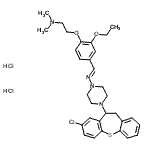 CAS#: 86759-10-6， 2-{4-[(E)-{[4-(8-Chloro-10,11-dihydrodibenzo[b,f]thiepin-10-yl)-1-piperazinyl]imino}methyl]-2-ethoxyphenoxy}-N,N-dimethylethanamine dihydrochloride