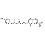 CAS#: 86816-94-6， N-[(4-Methylphenyl)carbamoyl]-N<sup>2</sup>-[(6-nitro-4-oxo-3(4H)-quinazolinyl)methyl]glycinamide