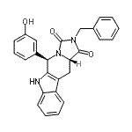 CAS#: 869304-55-2， (5R,11aS)-2-Benzyl-5-(3-hydroxyphenyl)-5,6,11,11a-tetrahydro-1H-imidazo[1',5':1,6]pyrido[3,4-b]indole-1,3(2H)-dione