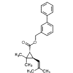 CAS#: 86941-03-9， 3-Biphenylylmethyl (1R,3R)-2,2-dimethyl-3-(2-methyl-1-propen-1-yl)cyclopropanecarboxylate