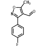 结构式 CAS# 869496-66-2, 3-(4-氟苯基)-5-甲基-1,2-恶唑-4-甲醛