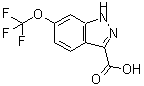 structure of CAS# 869782-97-8, 6-(Trifluoromethoxy)-1H-Indazole-3-carboxylic Acid;1H-Indazole-3-Carboxylic Acid, 6-(Trifluoromethoxy)-;6-TRIFLUOROMETHOXY-1H-INDAZOLE-3-CARBOXYLIC ACID;6-(Trifluoromethoxy)Indazole-3-Carboxylic Acid