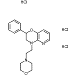 CAS#: 86979-94-4， 4-[2-(4-Morpholinyl)ethyl]-2-phenyl-3,4-dihydro-2H-pyrido[3,2-b][1,4]oxazine trihydrochloride