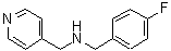 结构式 CAS# 869945-23-3, 1-(4-氟苯基)-N-(4-吡啶基甲基)甲胺