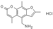 CAS#: 86996-93-2， 4-(Aminomethyl)-2,5,9-trimethyl-7H-furo[3,2-g]chromen-7-one hydrochloride (1:1)