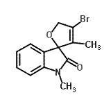CAS#: 870152-13-9， 4-Bromo-1',3-dimethyl-5H-spiro[furan-2,3'-indol]-2'(1'H)-one