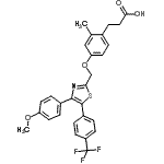 CAS#: 870524-45-1， 3-[4-({4-(4-Methoxyphenyl)-5-[4-(trifluoromethyl)phenyl]-1,3-thiazol-2-yl}methoxy)-2-methylphenyl]propanoic acid