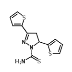 CAS#: 870680-39-0， 3,5-Di(2-thienyl)-4,5-dihydro-1H-pyrazole-1-carbothioamide