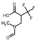 结构式 CAS# 870703-89-2, 3,3,3-三氟-2-{[甲酰基(甲基)氨基]甲基}丙酸