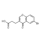 structure of CAS# 870703-98-3, 3-(6-Bromo-4-oxo-4H-chromen-3-yl)propanoic acid;6-Bromchromon-3-propions??ure;6-Bromchromon-3-propionsäure;6-Bromchromon-3-propionsäure