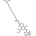 CAS 登录号：87099-85-2， 4-脱氧-5-(1,2-二羟基乙基)-4-{[N-(14-甲基十五烷酰基)甘氨酰]氨基}-N-1H-嘌呤-6-基吡喃戊糖基胺