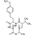 CAS#: 87105-09-7， 12-Isopropyl-9-[2-(4-methoxyphenyl)ethyl]-3-methyl-6-methylene-1-oxa-4,7,10-triazacyclododecane-2,5,8,11-tetrone