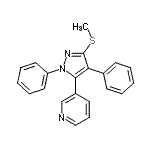 CAS#: 871110-17-7， 3-[3-(Methylsulfanyl)-1,4-diphenyl-1H-pyrazol-5-yl]pyridine