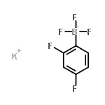 结构式 CAS# 871231-41-3, 钾(2,4-二氟苯基)(三氟)硼酸酯(1-)