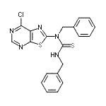 CAS#: 871266-88-5， 1,3-Dibenzyl-1-(7-chloro[1,3]thiazolo[5,4-d]pyrimidin-2-yl)thiourea
