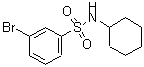 结构式 CAS# 871269-10-2, 3-溴-N-环己基苯磺酰胺