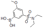 structure of CAS# 871333-03-8, B-[3-[(Diethylamino)Sulfonyl]-5-Methoxyphenyl]-Boronic Acid;3-(N,N-Diethylsulphamoyl)-4-Methoxybenzeneboronic Acid 95%;3-(Diethylsulphamoyl)-4-Methoxybenzeneboronic Acid 95%;(3-(N,N-Diethylsulfamoyl)-4-Methoxyphenyl)Boronic Acid