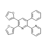 CAS#: 871798-95-7， 5,6-Di(2-furyl)-3-phenyl-2,2'-bipyridine