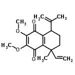 CAS#: 87255-09-2， 8-Isopropenyl-2,3-dimethoxy-5-methyl-5-vinyl-5,6,7,8-tetrahydro-1,4-naphthalenedione