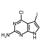 structure of CAS# 873792-88-2, 4-Chloro-5-iodo-7H-pyrrolo[2,3-d]pyrimidin-2-amine;4-chloro-5-iodo-7H-pyrrolo[2,3-d]pyrimidin-2-amine;7H-PYRROLO[2,3-D]PYRIMIDIN-2-AMINE,4-CHLORO-5-IODO-
