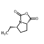 CAS 登录号：87392-45-8， (5S,7aS)-5-乙基四氢-1H-吡咯并[1,2-c][1,3]恶唑-1,3-二酮
