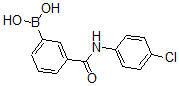 结构式 CAS# 874288-31-0, B-[3-[[(4-氯苯基)氨基]羰基]苯基]-硼酸