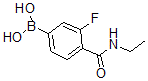 结构式 CAS# 874289-12-0, B-[4-[(乙基氨基)羰基]-3-氟苯基]-硼酸