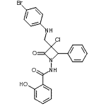 CAS#: 87443-96-7， N-(3-{[(4-Bromophenyl)amino]methyl}-3-chloro-2-oxo-4-phenyl-1-azetidinyl)-2-hydroxybenzamide