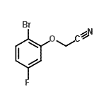 结构式 CAS# 874804-05-4, (2-溴-5-氟苯氧基)乙腈