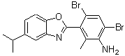 CAS#: 875000-06-9， 4,6-Dibromo-3-(5-isopropyl-1,3-benzoxazol-2-yl)-2-methylaniline