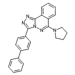 CAS#: 87540-04-3， 3-(4-Biphenylyl)-6-(1-pyrrolidinyl)[1,2,4]triazolo[3,4-a]phthalazine