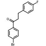 structure of CAS# 875433-11-7, 1-(4-Bromophenyl)-3-(4-fluorophenyl)-1-propanone;4'-bromo-3-(4-fluorophenyl)propiophenone