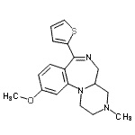CAS#: 87566-80-1， 10-Methoxy-3-methyl-7-(2-thienyl)-1,2,3,4,4a,5-hexahydropyrazino[1,2-a][1,4]benzodiazepine