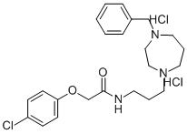 CAS 登录号：87576-03-2， 2-(4-氯苯氧基)-N-(3-(六氢-4-苄基-1H-1,4-二氮杂卓-1-基)丙基)-乙酰胺二盐酸盐