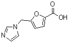 structure of CAS# 876709-30-7, 5-(1H-Imidazol-1-ylmethyl)-2-furoic acid;2-FURANCARBOXYLIC ACID,5-(1H-IMIDAZOL-1-YLMETHYL)-;5-(1H-imidazol-1-ylmethyl)-2-furoic acid;5-(1H-imidazol-1-ylmethyl)-2-furoicacid