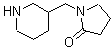 结构式 CAS# 876709-32-9, 1-(3-哌啶基甲基)-2-吡咯烷酮