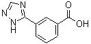 结构式 CAS# 876715-37-6, 3-(1H-1,2,4-三唑-5-基)苯甲酸