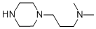 structure of CAS# 877-96-3, 1-[3-(Dimethylamino)Propyl]Piperazine;N,N-Dimethyl-3-Piperazin-1-Yl-Propan-1-Amine;N,N-Dimethyl-3-(1-Piperazinyl)Propan-1-Amine;Dimethyl-(3-Piperazin-1-Ylpropyl)Amine