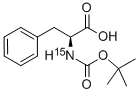 结构式 CAS# 87713-13-1, 叔丁氧羰基-[15N]苯丙氨酸