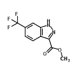 structure of CAS# 877773-17-6, methyl 6-(trifluoromethyl)-1H-indazole-3-carboxylate;6-(Triflu<wbr>oromethyl<wbr>)-1H-inda<wbr>zole-3-ca<wbr>rboxylic <wbr>acid meth<wbr>yl ester;Methyl 6-(trifluoromethyl)-1H-indazole-3-carboxylate