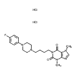 CAS#: 87798-90-1， 1-{4-[4-(4-Fluorophenyl)-1-piperazinyl]butyl}-3,7-dimethyl-3,7-dihydro-1H-purine-2,6-dione dihydrochloride