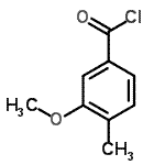 structure of CAS# 87808-44-4, 3-Methoxy-4-methylbenzoyl chloride;3-Methoxy-4-methyl-benzoyl chloride;ZINC02528908