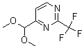 structure of CAS# 878760-47-5, 4-(Dimethoxymethyl)-2-(Trifluoromethyl)-Pyrimidine;Fs020011