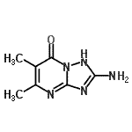 structure of CAS# 879034-73-8, 2-Amino-5,6-dimethyl[1,2,4]triazolo[1,5-a]pyrimidin-7(1H)-one;2-amino-5<wbr>,6-dimeth<wbr>yl[1,2,4]<wbr>triazolo[<wbr>1,5-a]pyr<wbr>imidin-7(<wbr>4H)-one;MFCD20503043;ZINC04741929