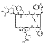CAS#: 879497-82-2， N-[(4R,7S,13R,16S)-10-(2-Aminoethyl)-16-benzyl-4-{[(1S)-1-carboxy-2-methylpropyl]carbamoyl}-7-(4-hydroxybenzyl)-13-(1H-indol-3-ylmethyl)-20,20-dimethyl-6,9,12,15,18-pentaoxo-1,2-dithia-5,8,11,14,17-pentaazacycloicosan-19-yl]-L-alpha-asparagine
