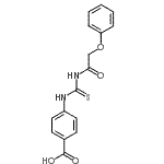 structure of CAS# 87998-76-3, 4-{[(Phenoxyacetyl)carbamothioyl]amino}benzoic acid;NSC216344