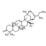 CAS#: 88034-27-9， (5xi,18alpha,22beta)-22-{[(2S)-2-Methylbutanoyl]oxy}-3-oxoolean-12-en-28-oic acid