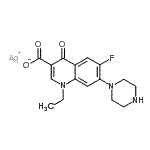 CAS#: 88056-28-4， Silver(1+) 1-ethyl-6-fluoro-4-oxo-7-(1-piperazinyl)-1,4-dihydro-3-quinolinecarboxylate