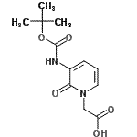 CAS#: 882847-09-8， [3-({[(2-Methyl-2-propanyl)oxy]carbonyl}amino)-2-oxo-1(2H)-pyridinyl]acetic acid